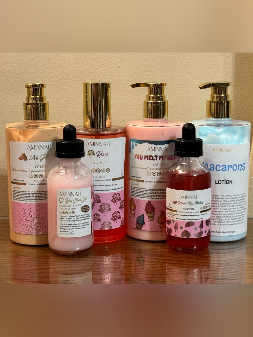 Aminnah 6pc set – Nourishing Body Care